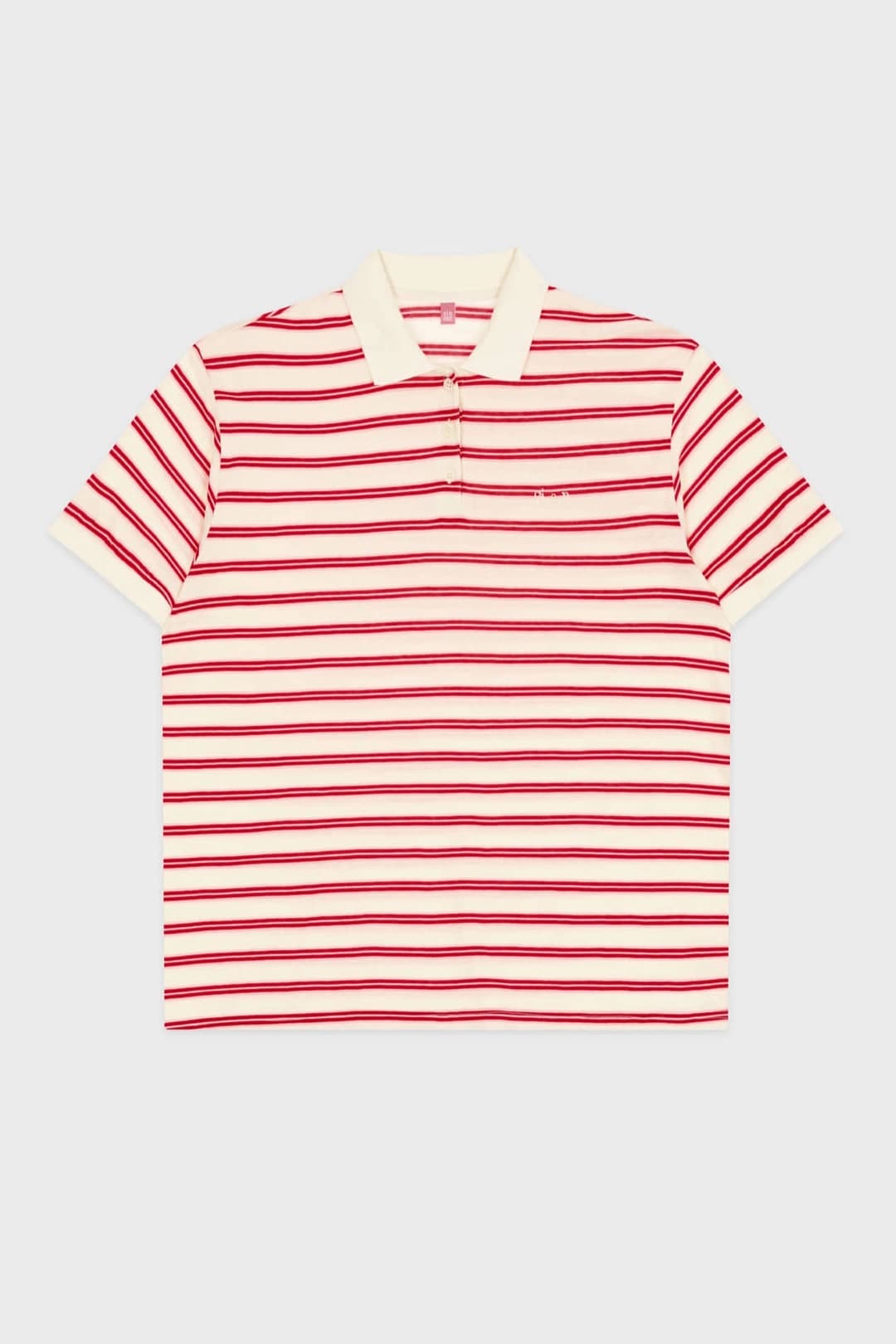 Stripe Half Sleeve PK Shirt (Red)