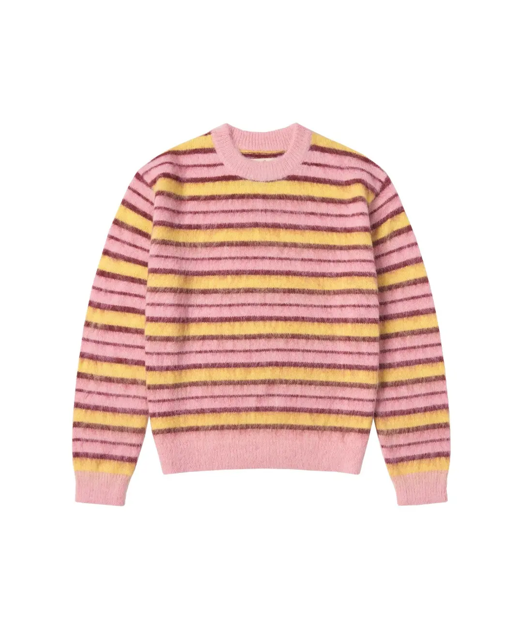 KN4255 헤어리 스트라이프 니트_Pink