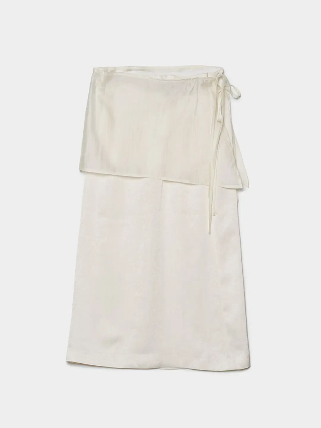 [4th] Strap Layered Skirt (Ivory)