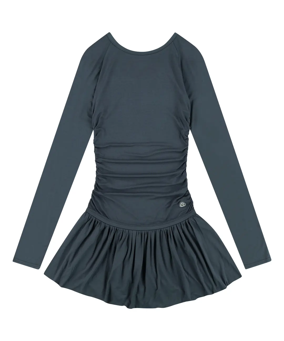 DRAPING DRESS BLUE GREY