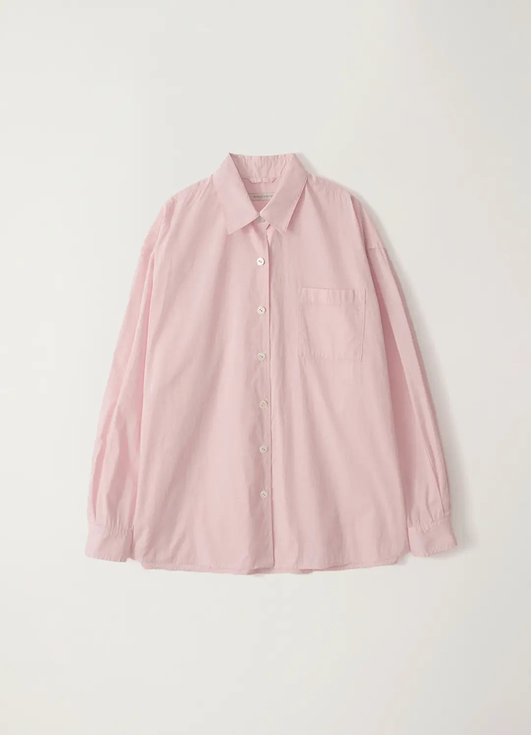 5TH / Timon striped cotton shirt (Pastel pink)