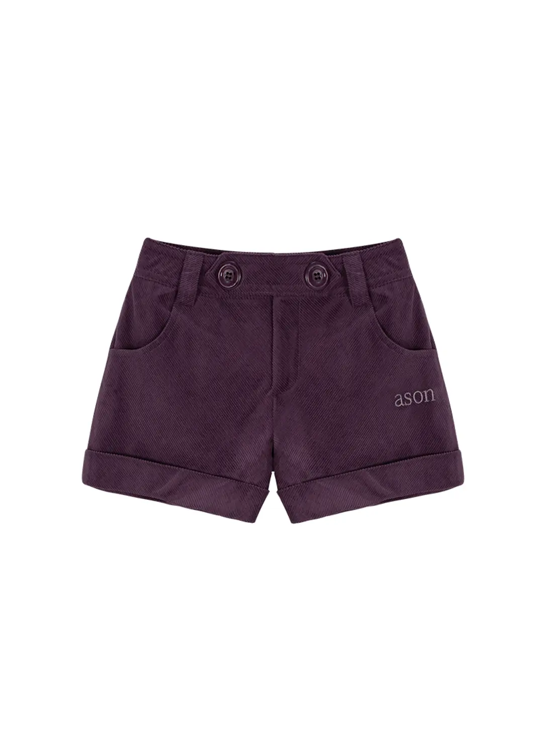 COOKIE BUTTON CORDUROY PANTS / PURPLE