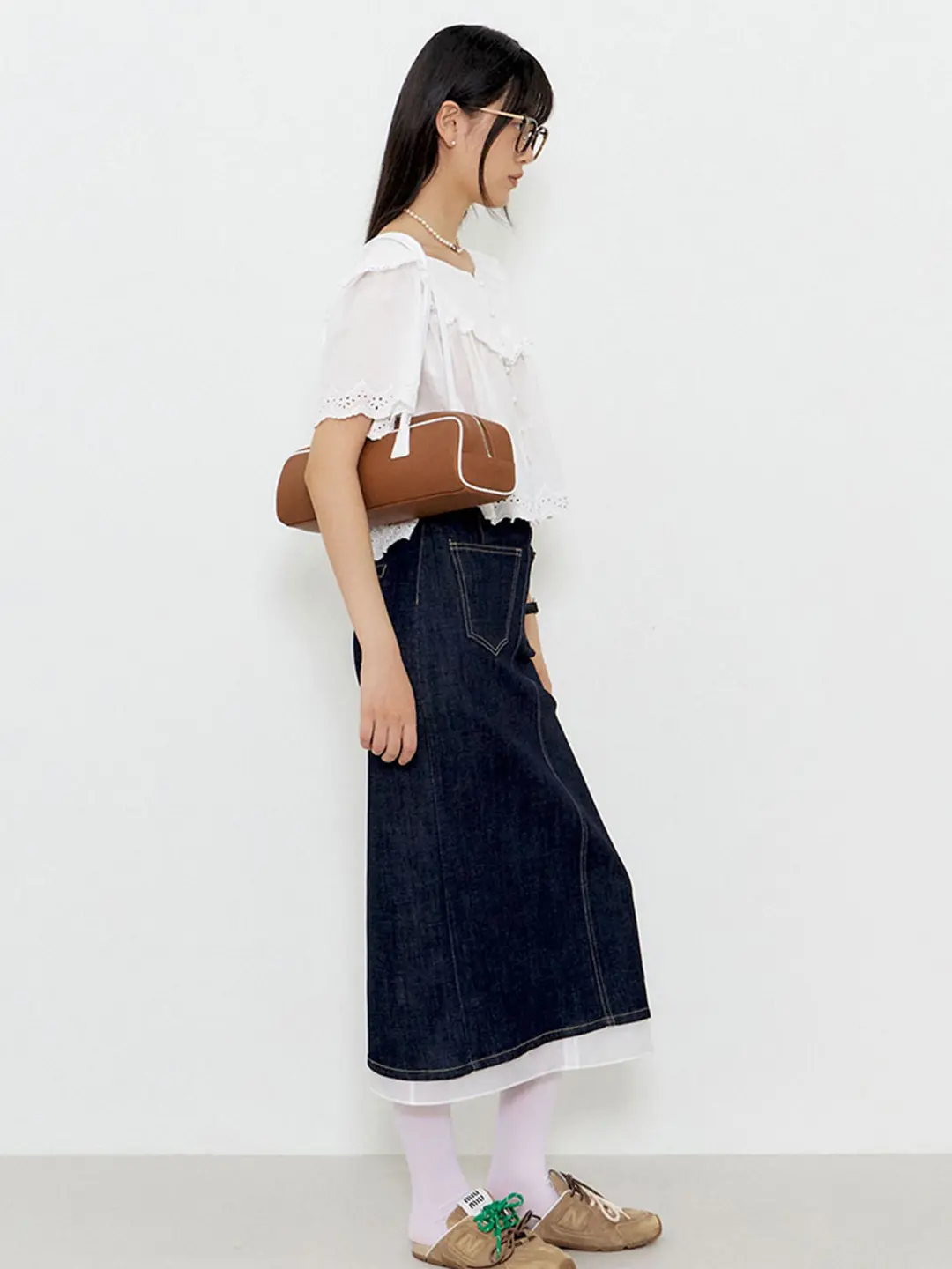 25 Spring_ Indigo High-Rise Denim Skirt
