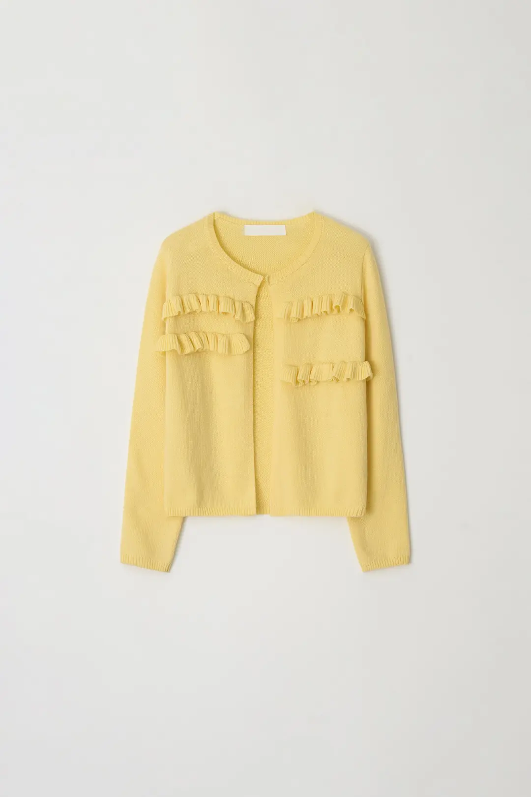 FRILL CARDIGAN_YELLOW