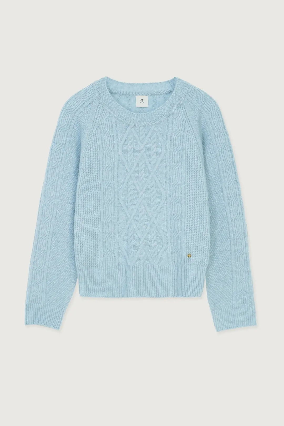 프리미엄 헨리 케이블 니트