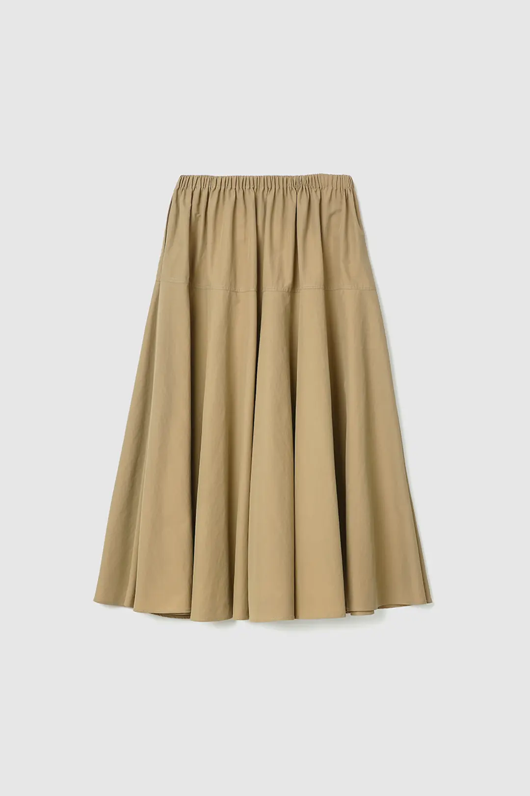 빌룬 플레어 롱 스커트 (Beige)