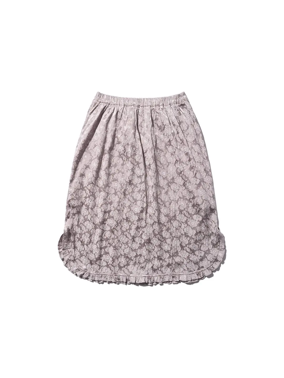 Jacquard Frill Skirt - Silver Beige