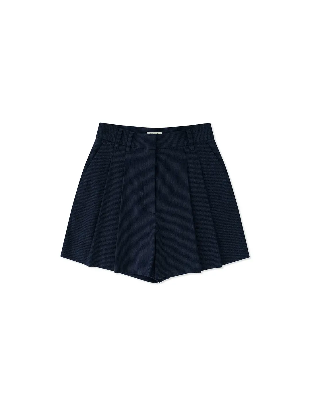 스트라이프 울 투 턱 쇼츠