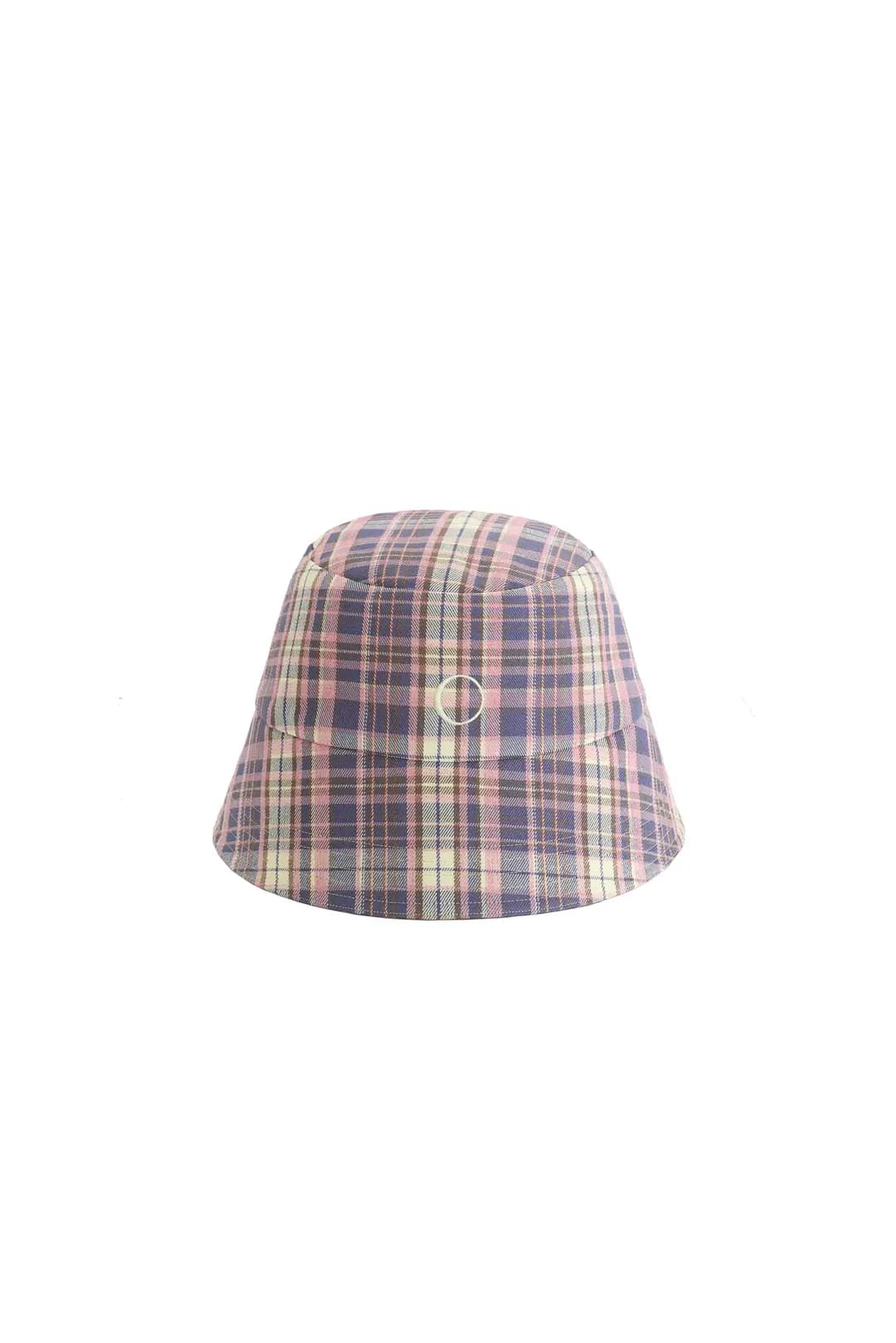 \'O\' PASTEL CHECK BUCKET HAT
