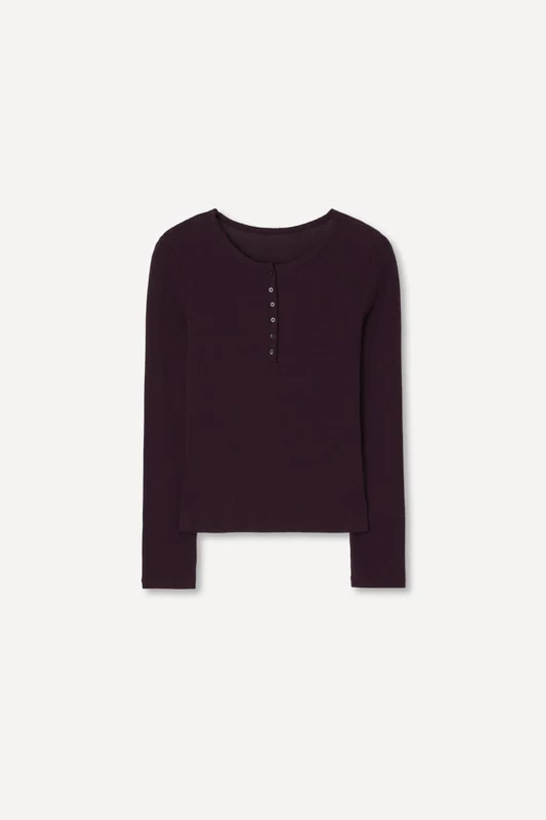 Slot Button Slim T-Shirt