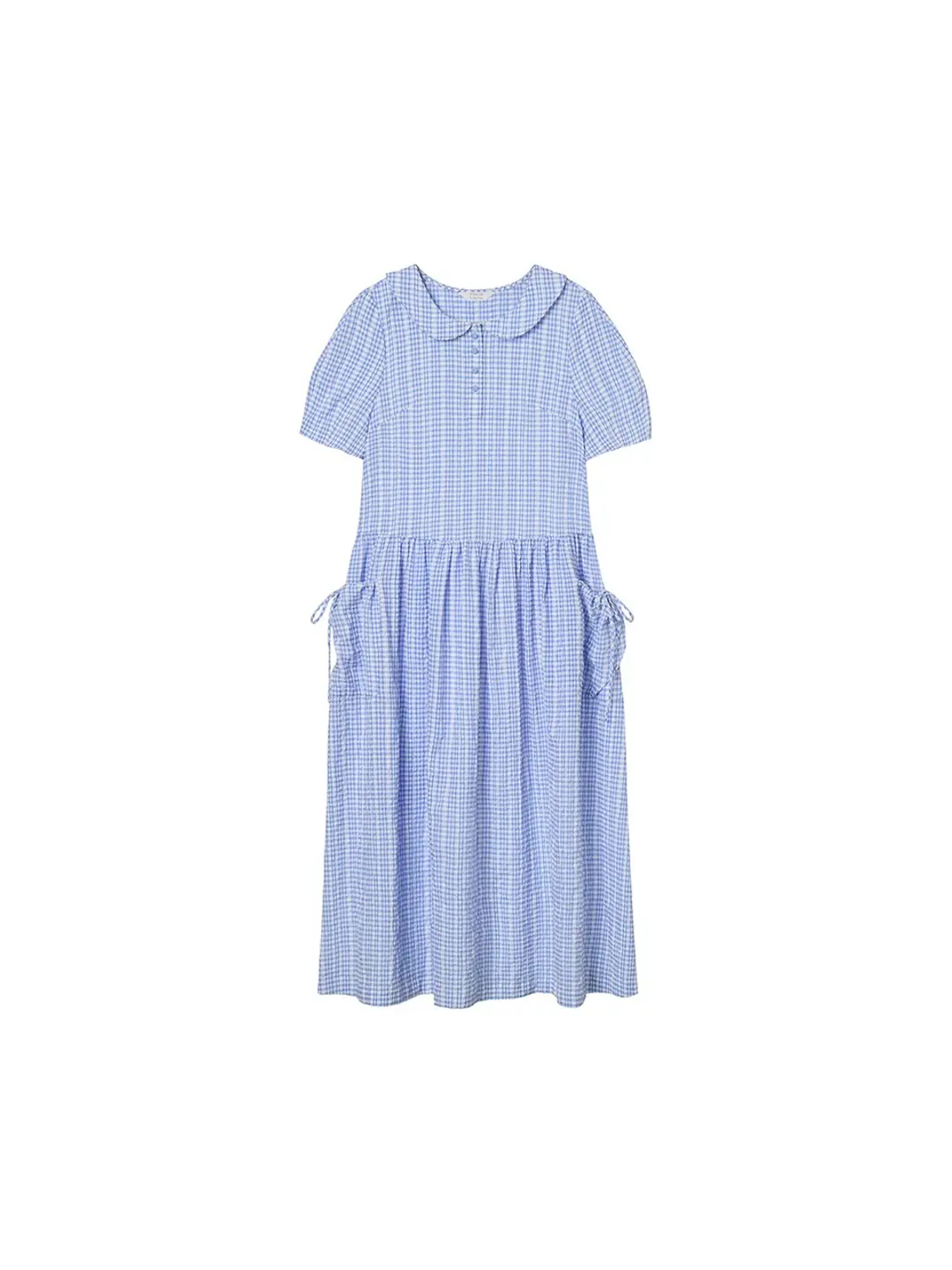 Round Collar Check Dress VC2433OP324M