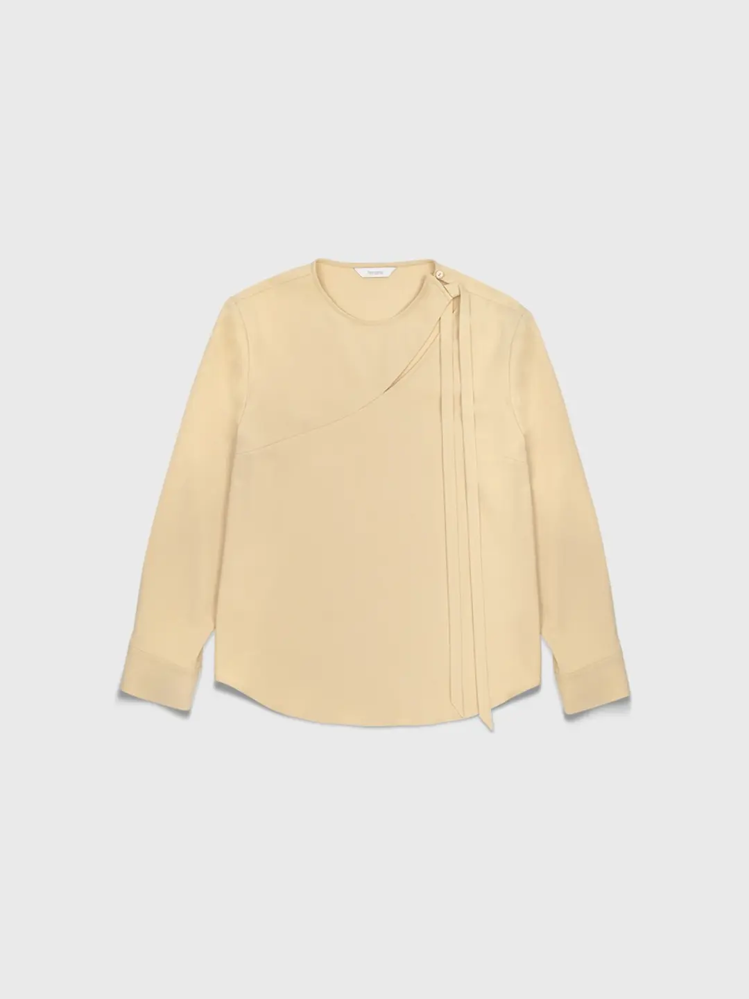 컷아웃 타이 블라우스