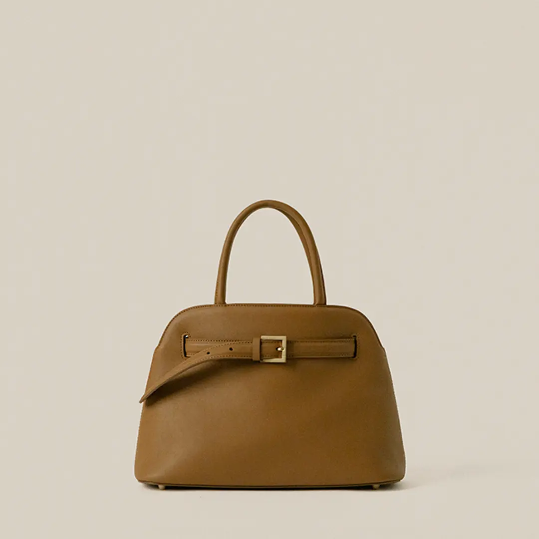 SHIMO TOTE BAG MEDIUM_MILKY BROWN