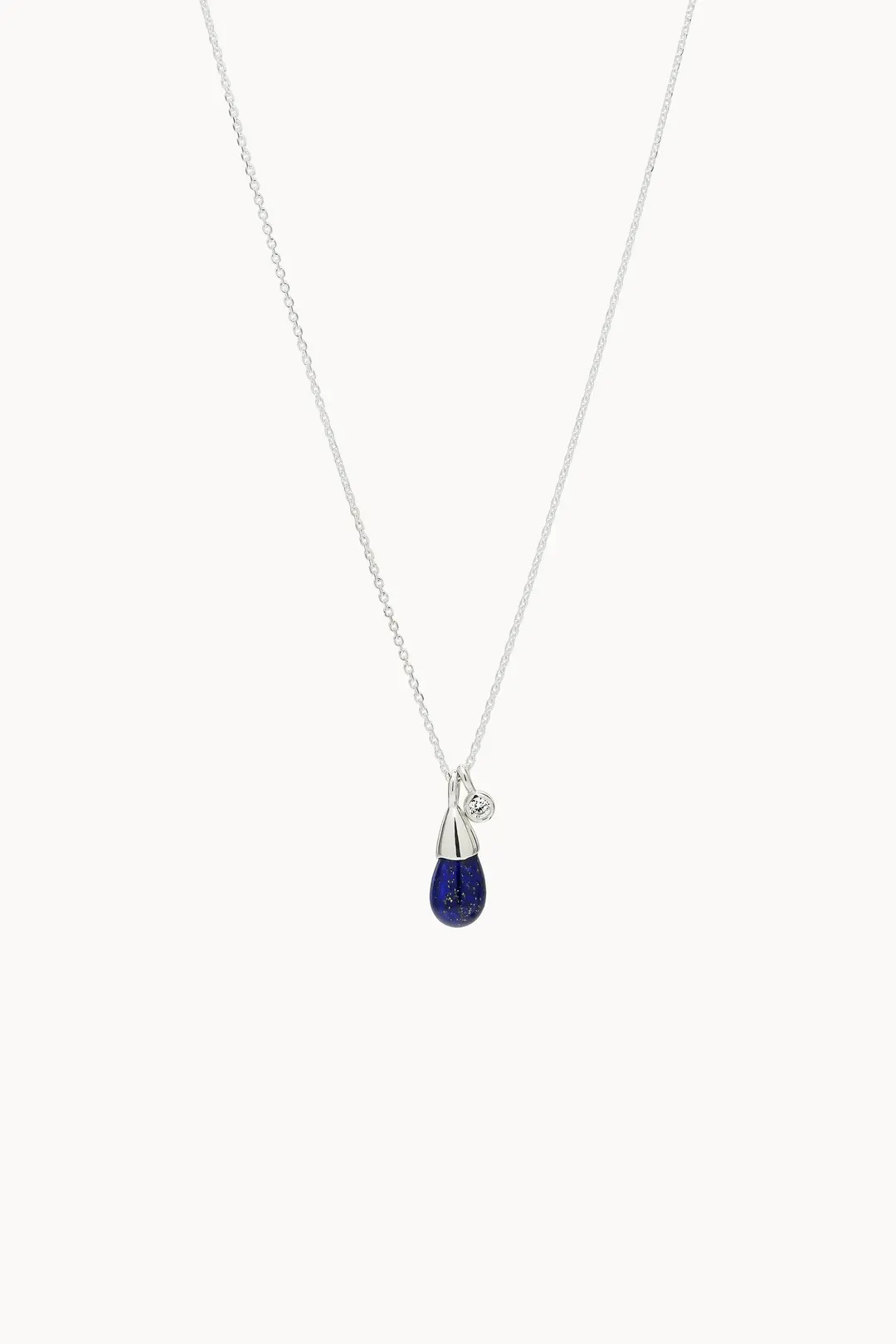 [VEI] 925silver PETAL STONE NECKLACE_LAPIS LAZULI_OD3A2MNE91