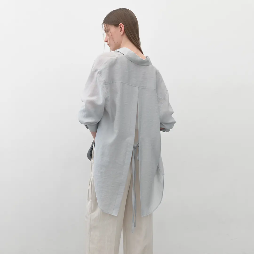 (BL-4300)ASTER BACK RIBBON SHIRT