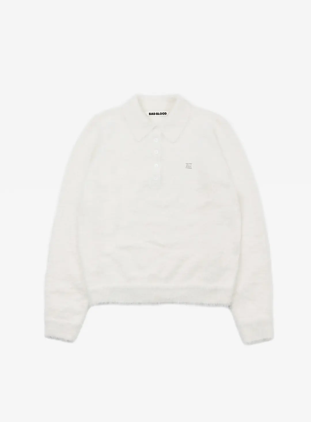 [w-knt24-021] BS 모헤어 폴로 스웨터 - 크림