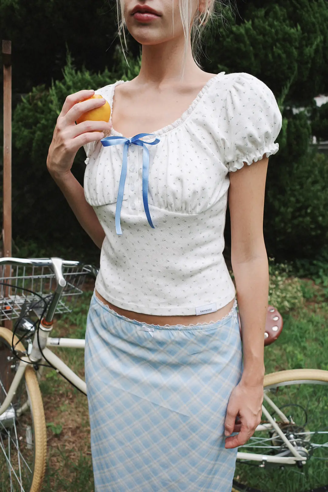 [1st Restock] DOROTHY SHIRRING TOP (BLUE)