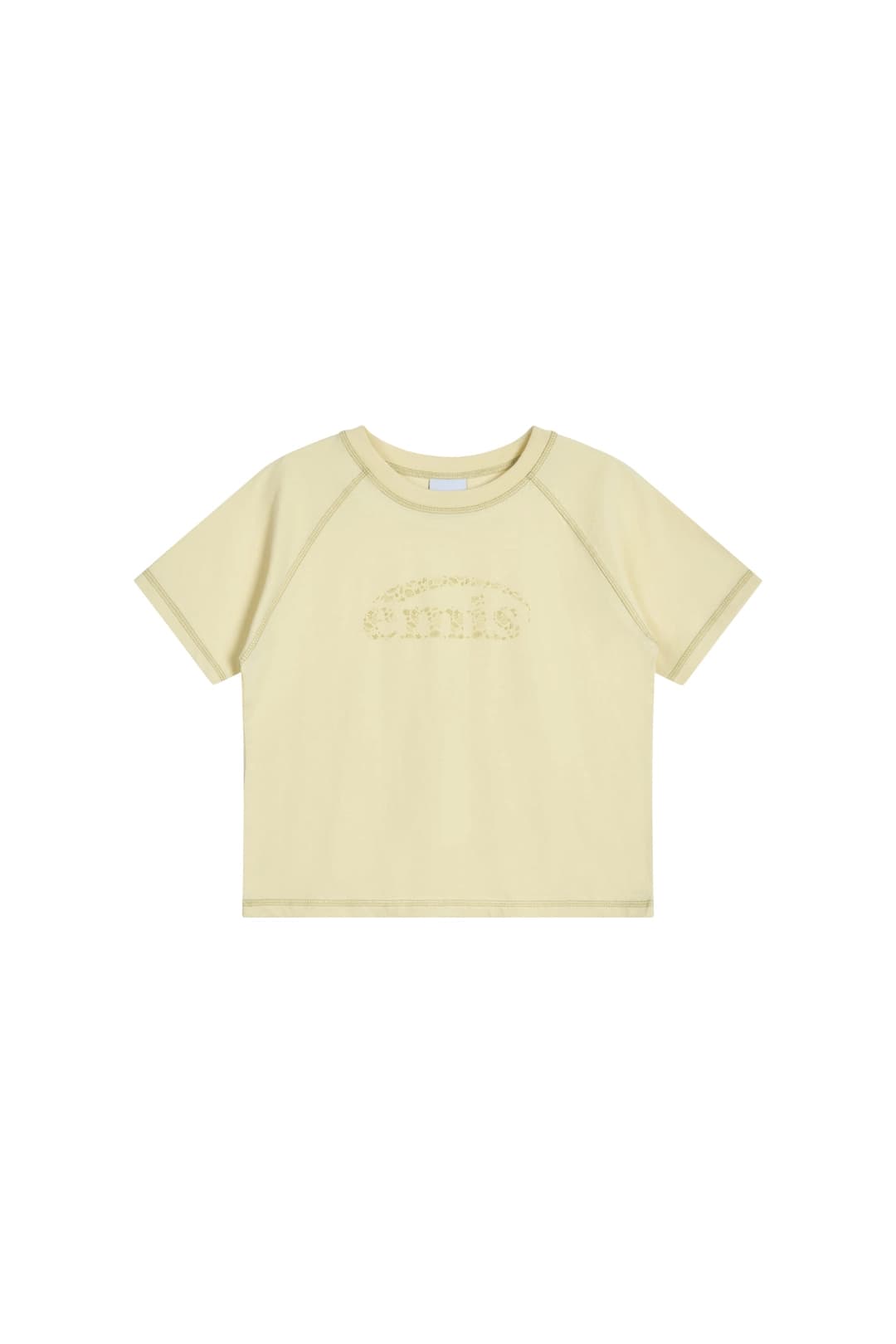 (W) COASTAL COVER STITCH T-SHIRT-YELLOW