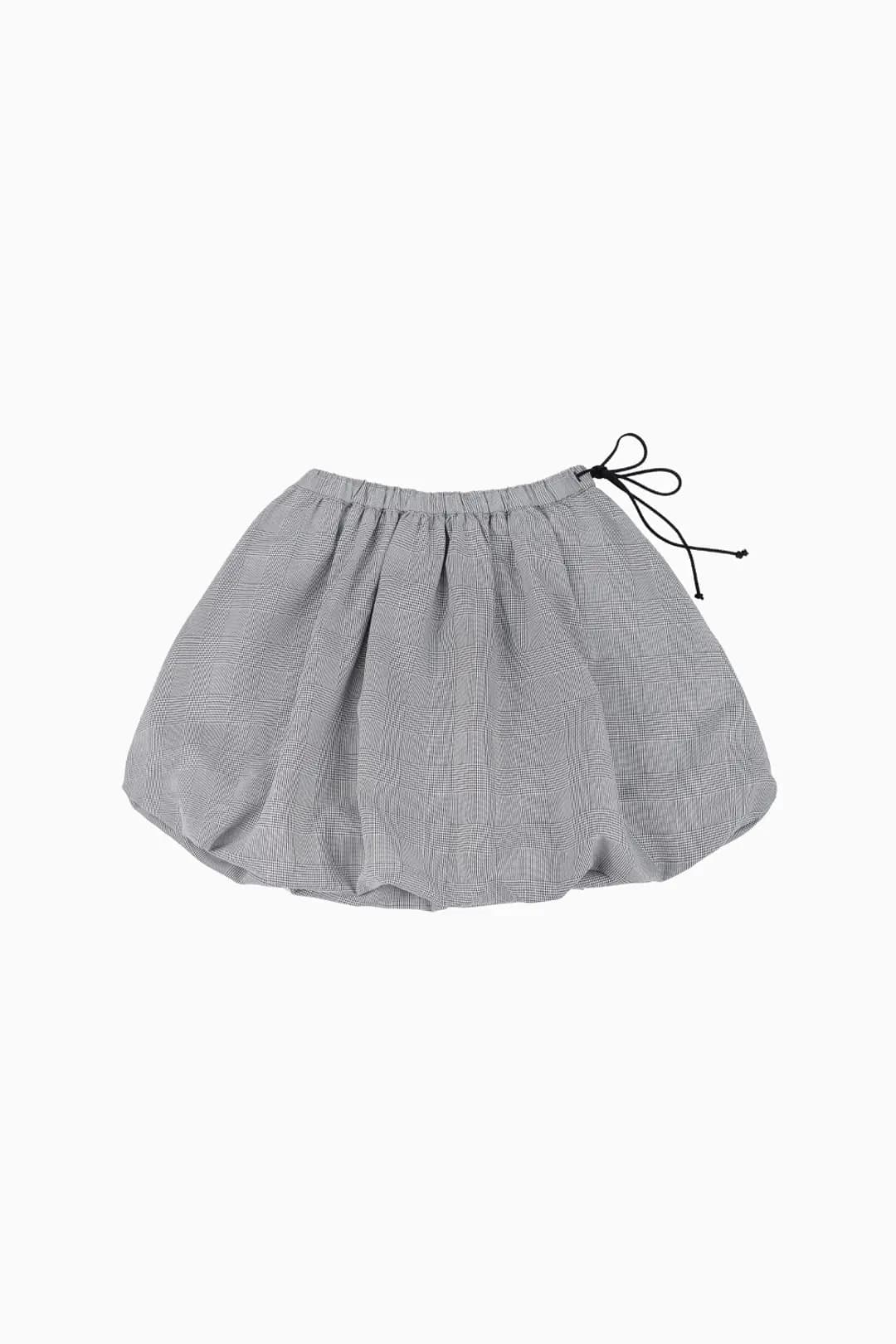 BALLOON MINI SKIRT, CHECK