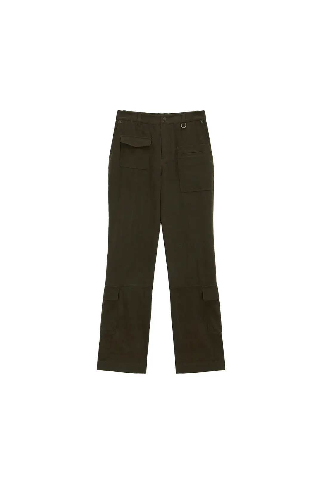 WASHED SLIM CARGO PANTS IN KHAKI
