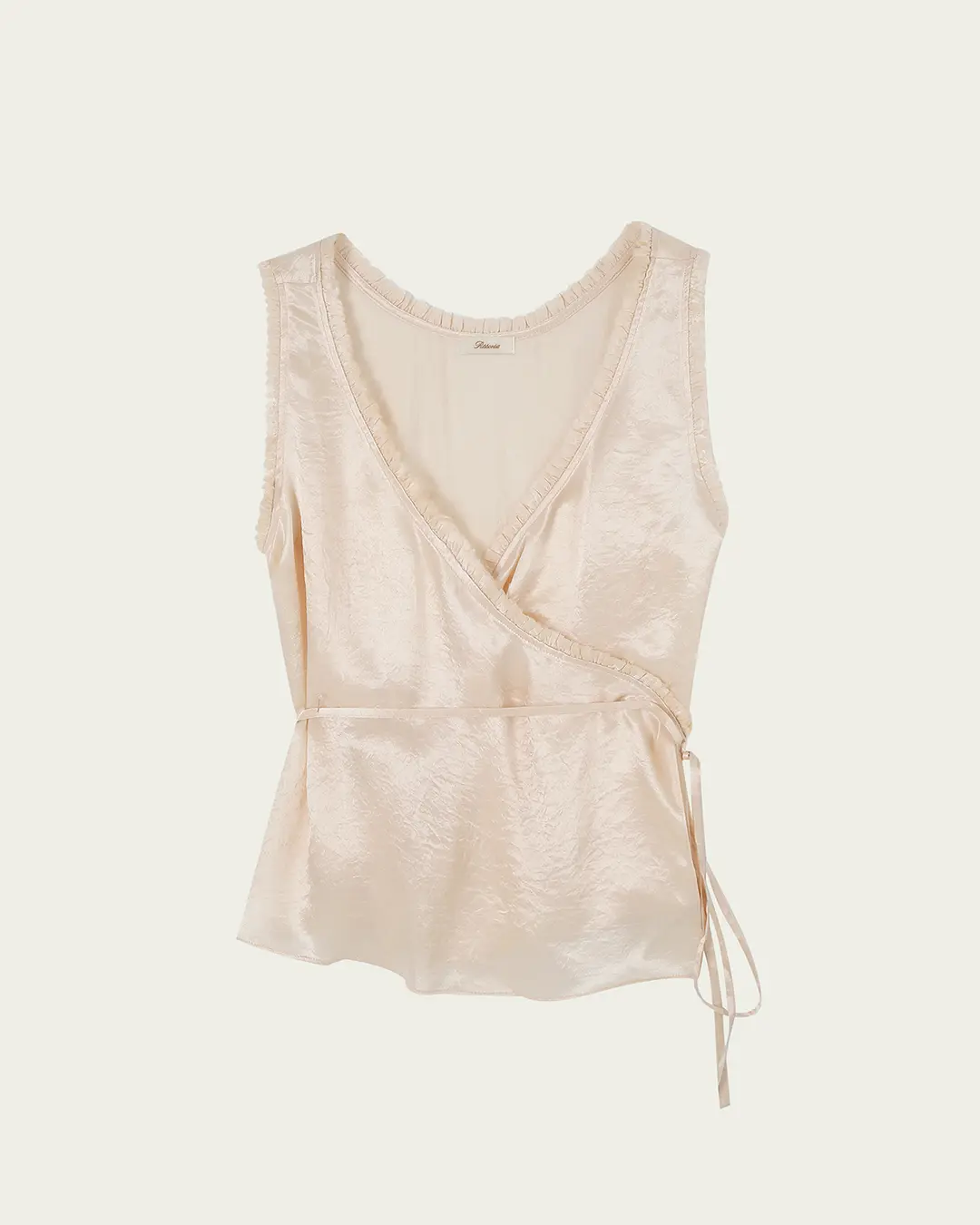 (10차) Tippy Shirring Blouse - Peach
