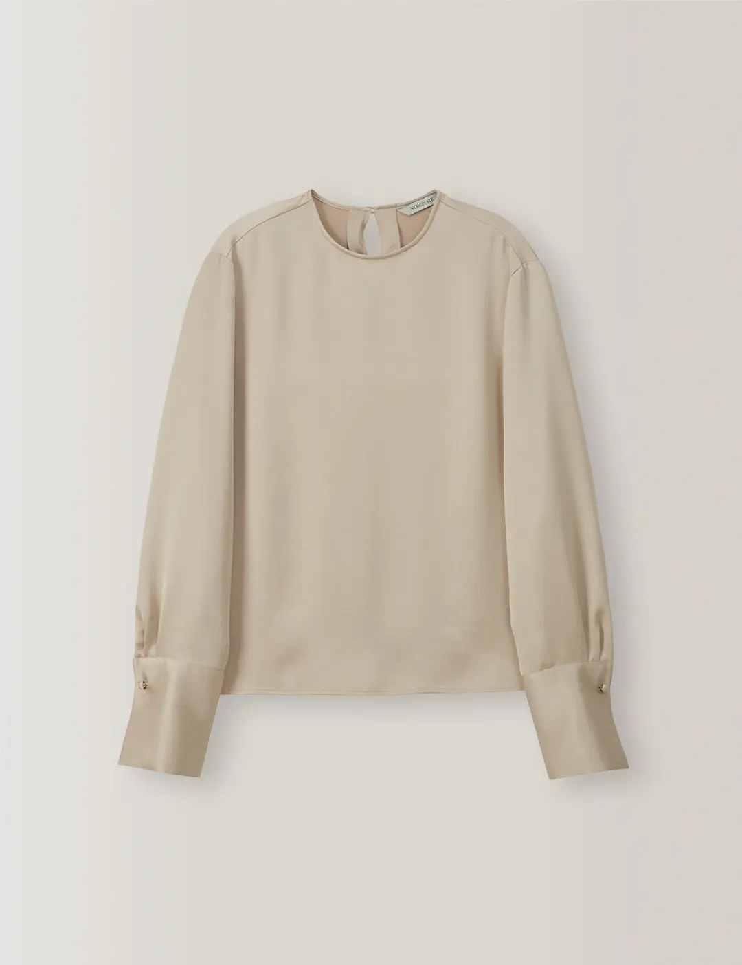 Helen Round Cuffs Blouse (Beige)