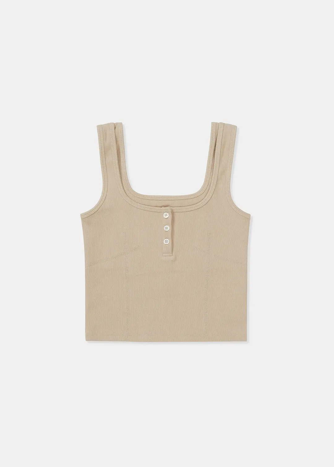 [2nd REORDER] DOUBLE LAYERED TANK TOP (SAND BEIGE)