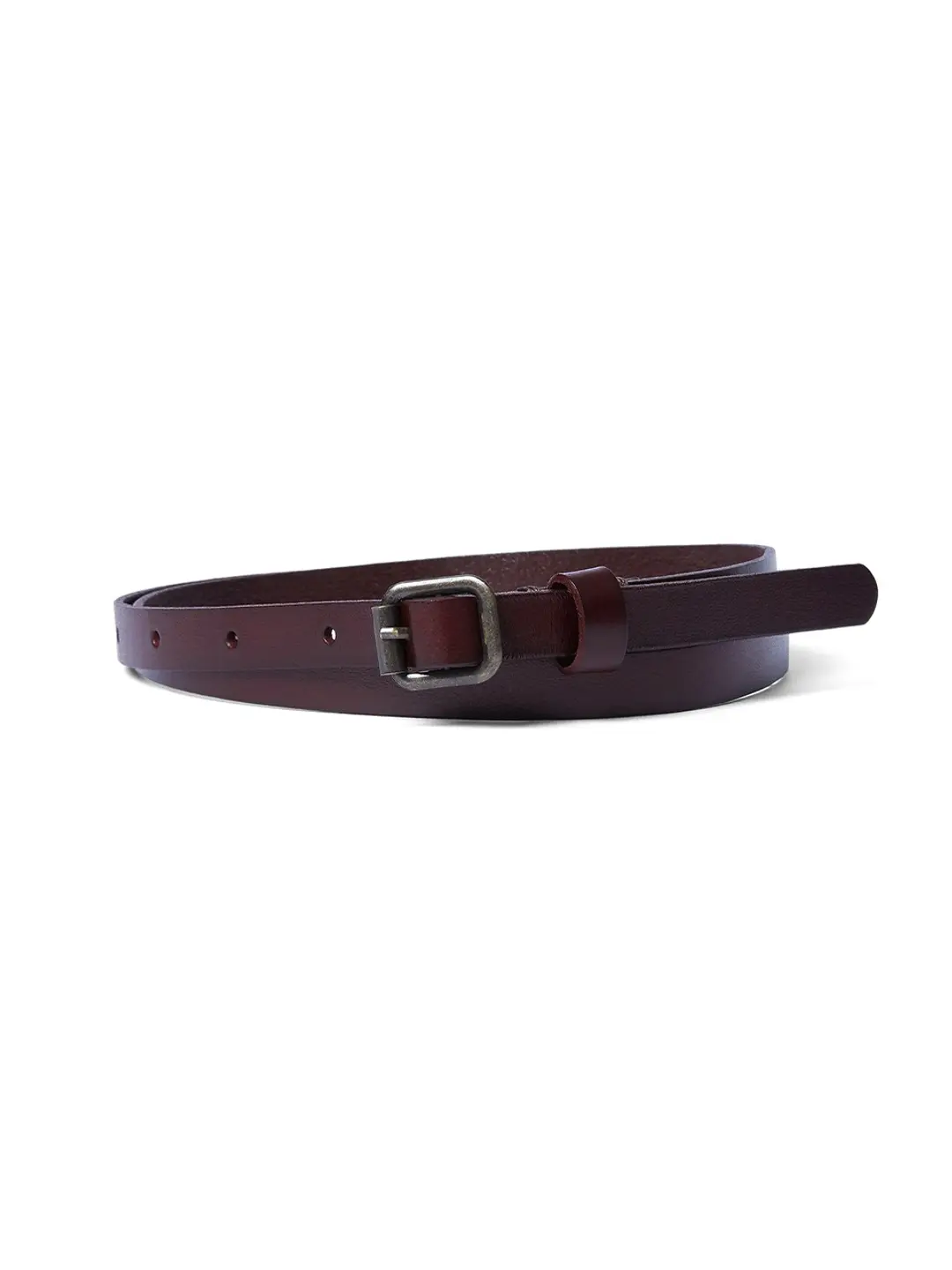 LEATHER BELT ESSENTIAL_BURGUNDY