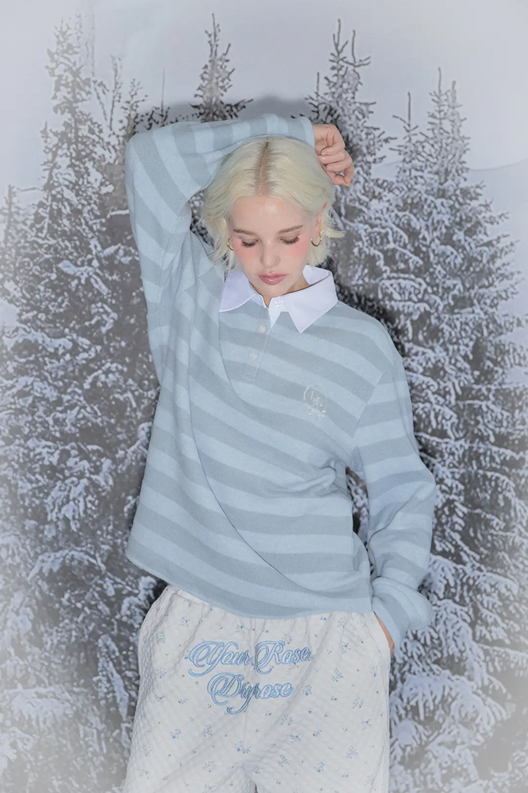 COTTON CANDY RUGBY TEE (BLUE)