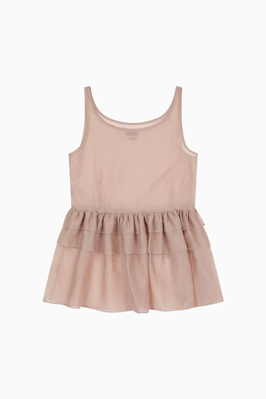 SHEER LAYERED MINI DRESS, PEACH