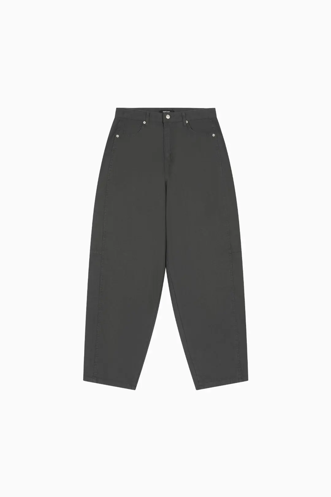 WIDE CURVED PANTS, CHARCOAL