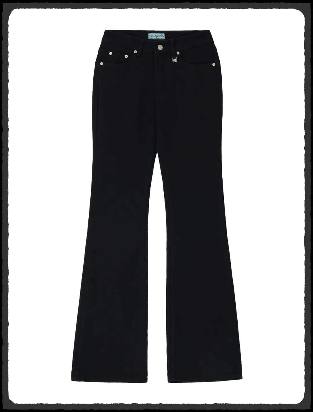 Black Cotton Bootcut Denim Jean