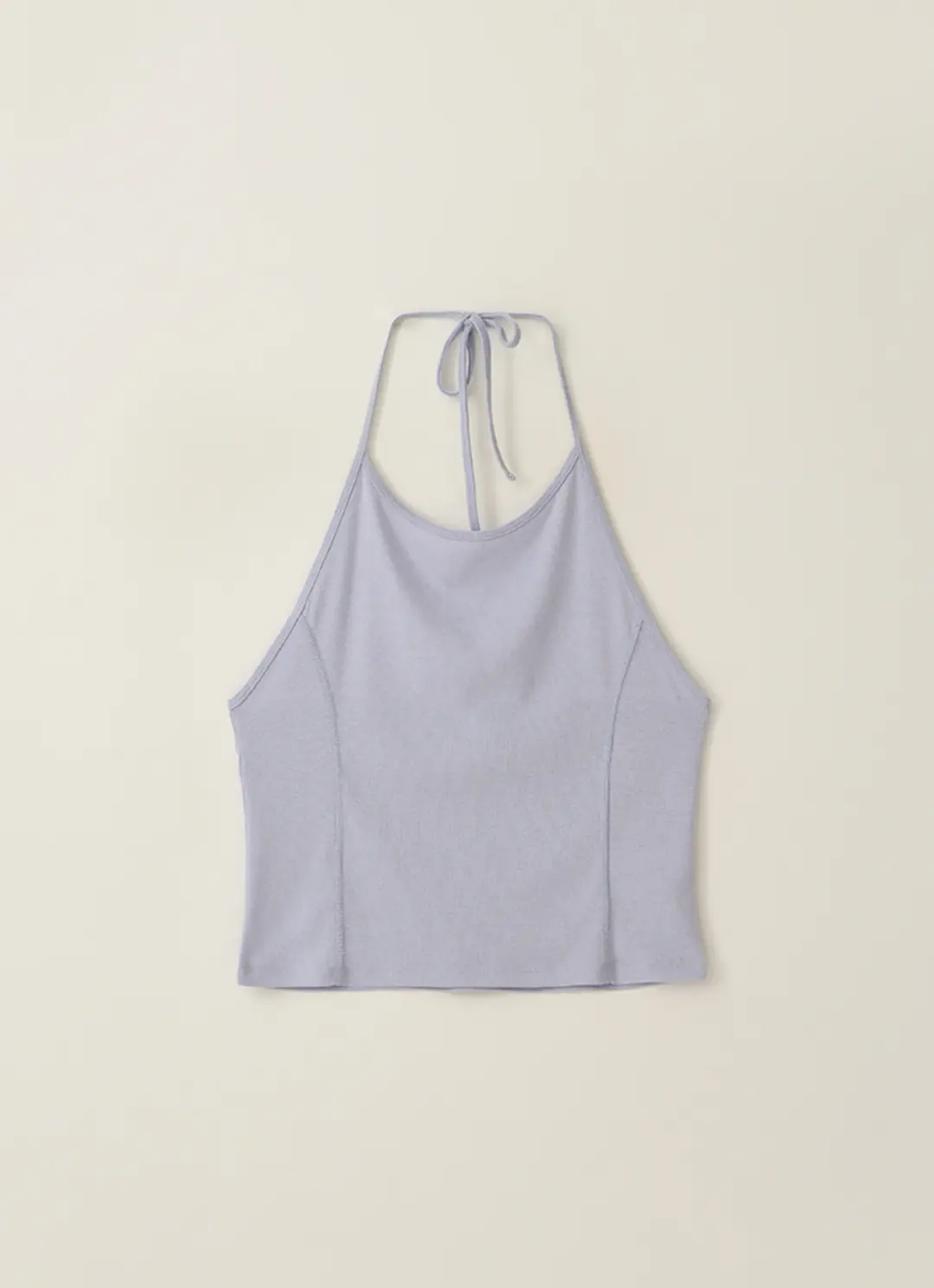 레이어드 홀터 슬리브리스 탑 - 라벤더 블루