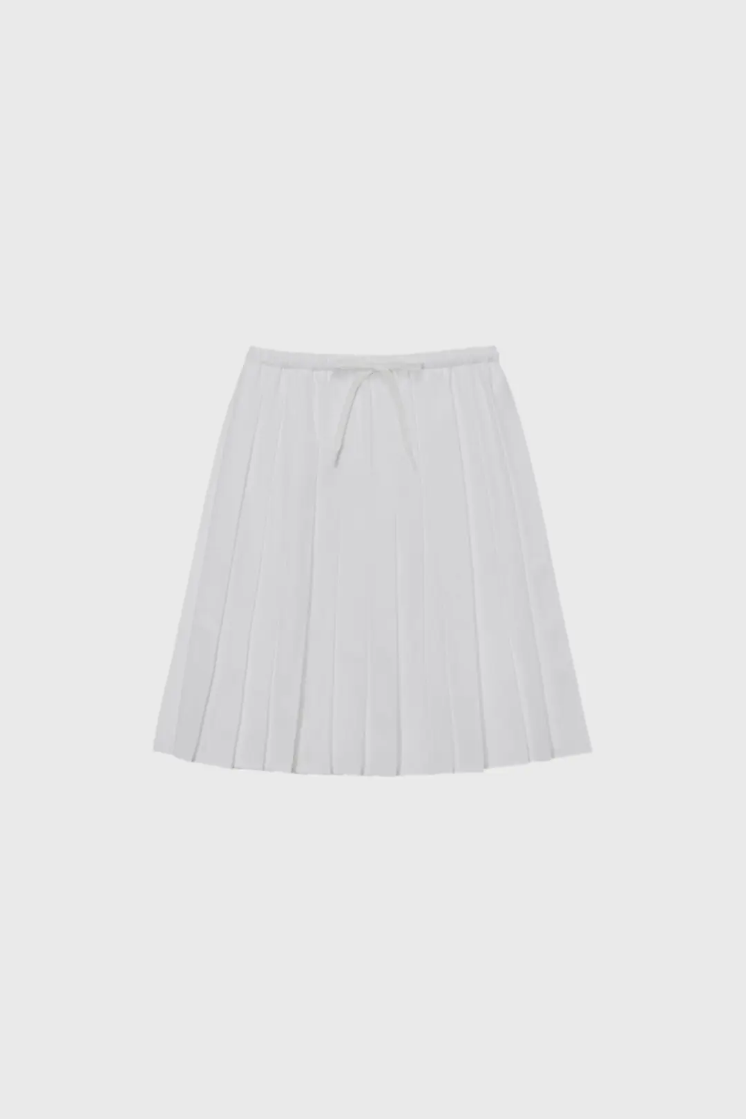Cotton pleated skirt (white / beige / gray)