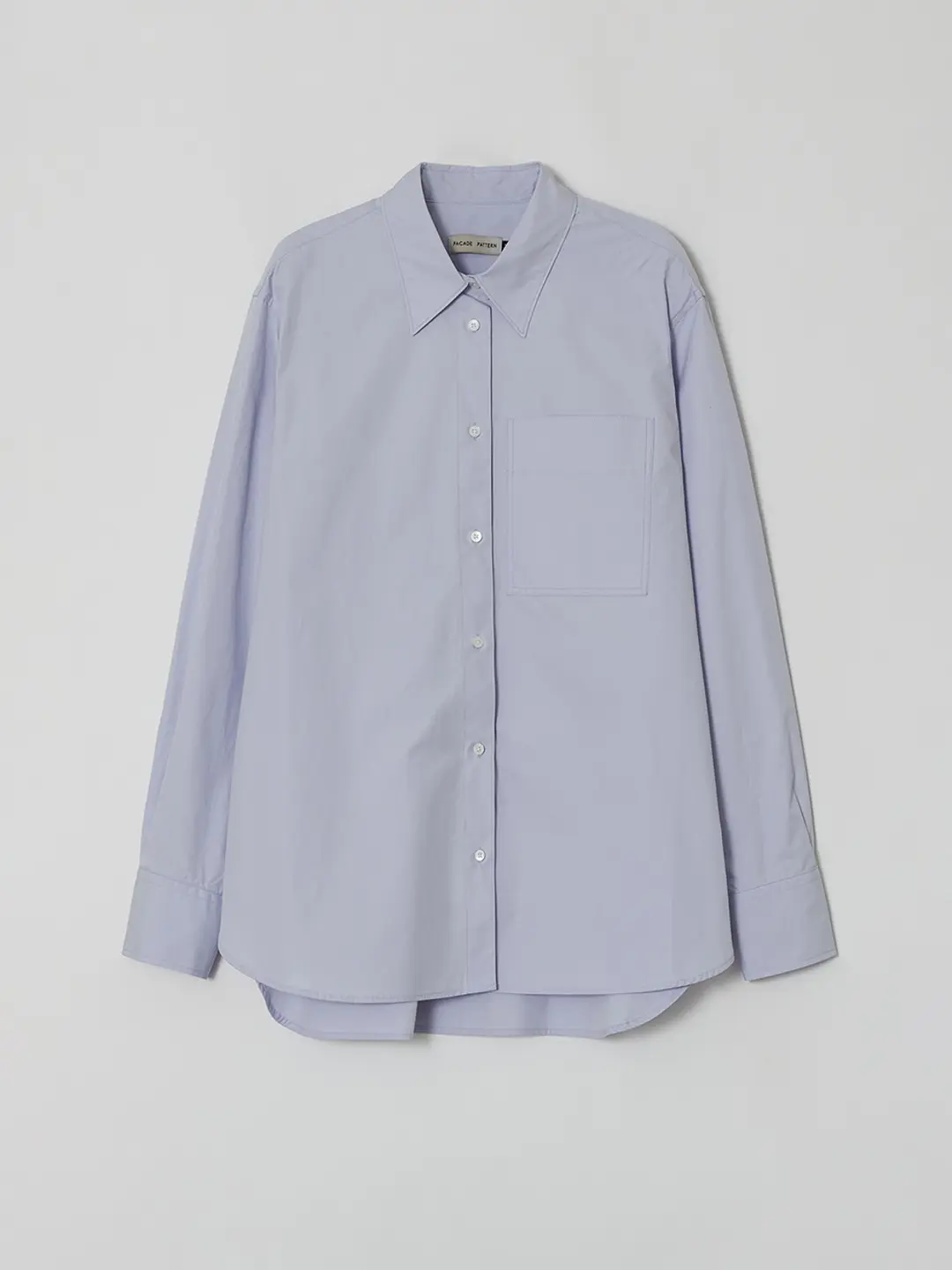 오버핏 포플린 셔츠_sky