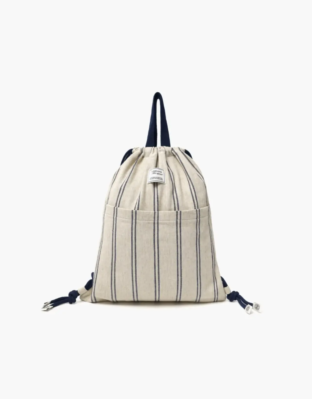 mignon drawstring backpack - navy stripe