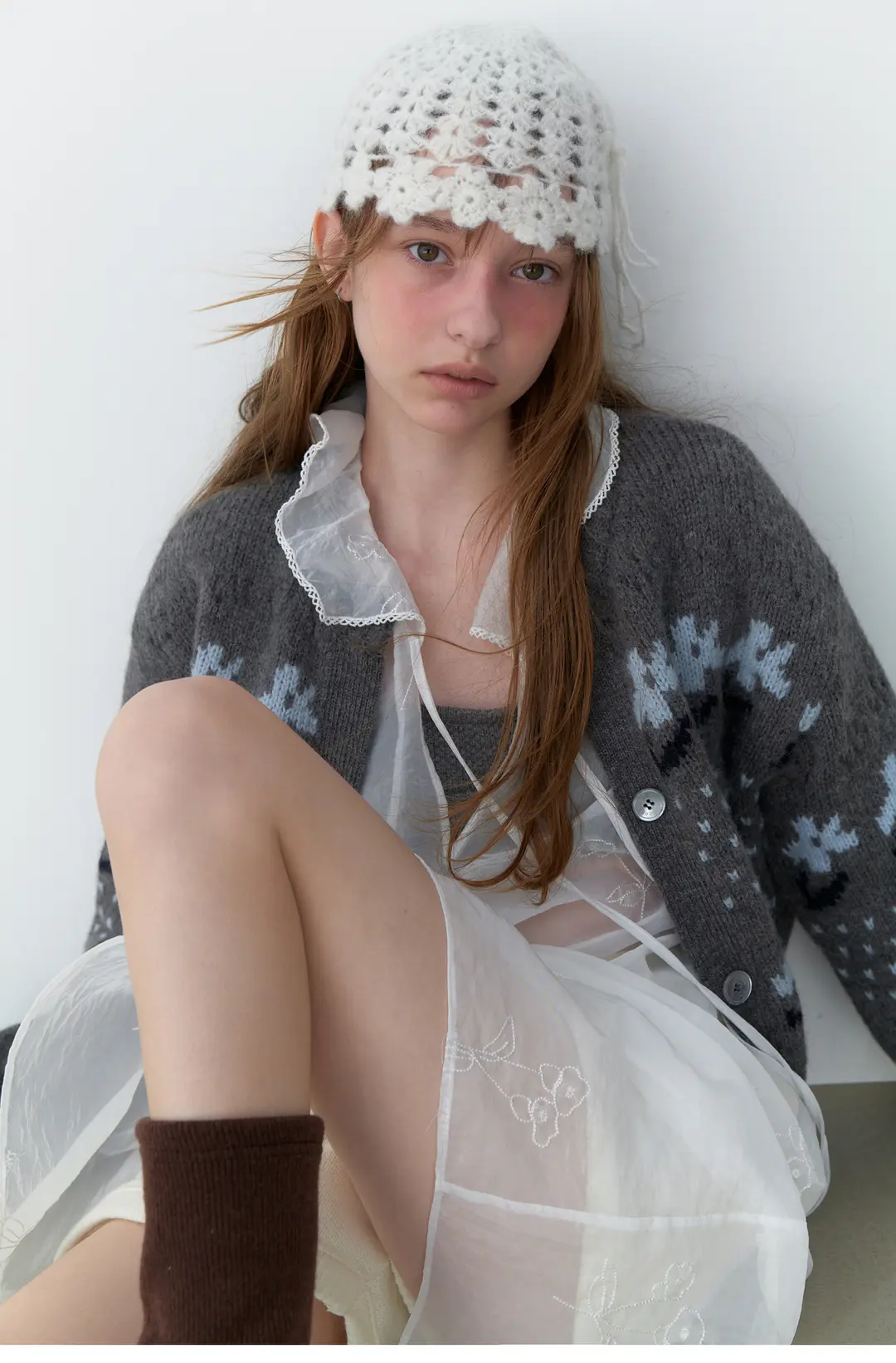 (6th Re-stock) Winter Garden Cardigan (Grey)