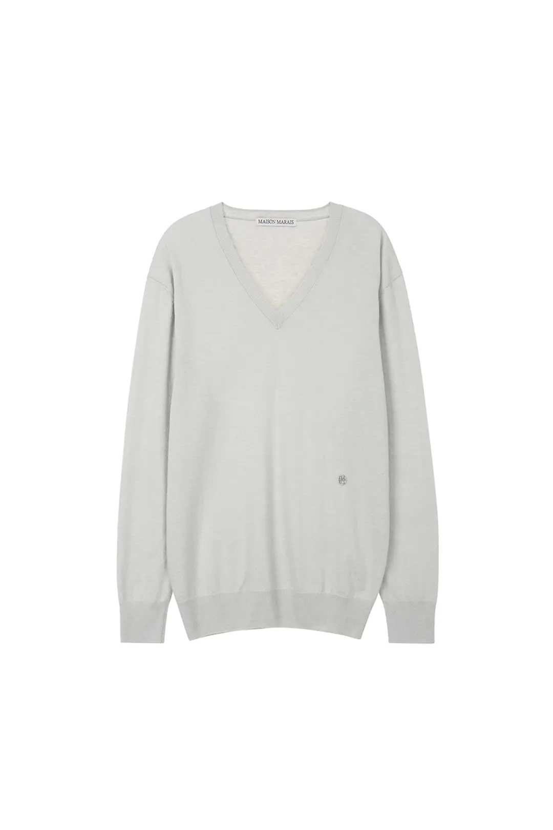 V-Neck Cotton Pullover, Mint