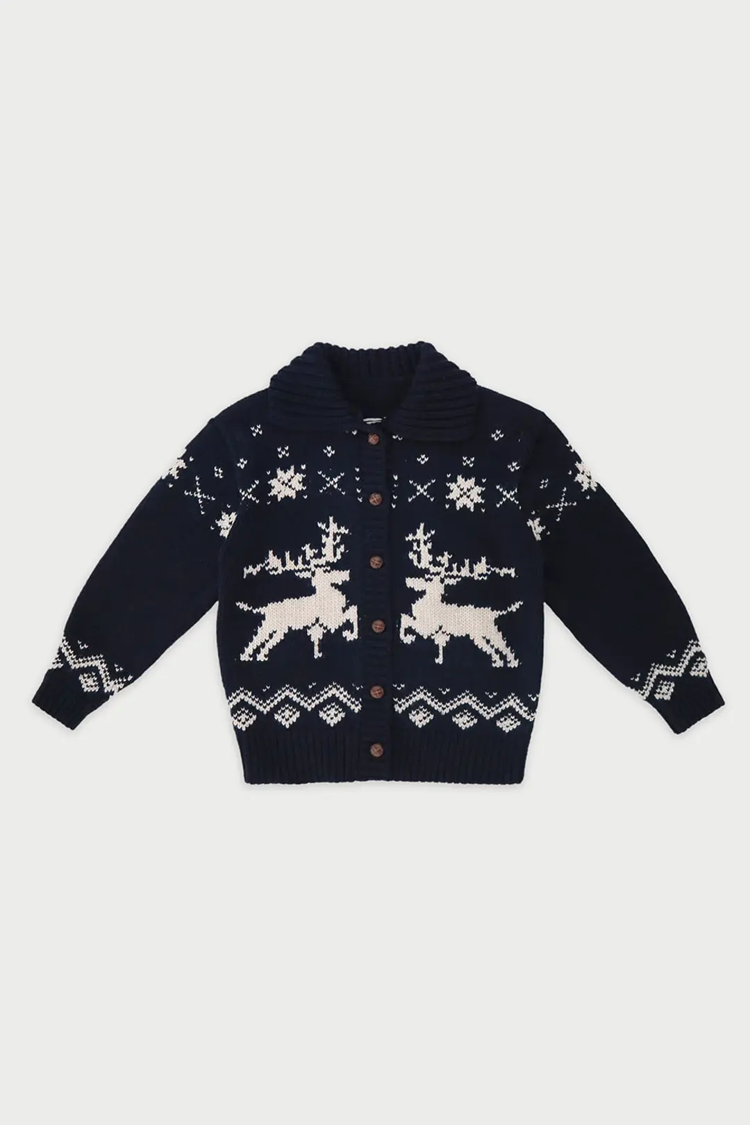 Deer cowichan cardigan_navy