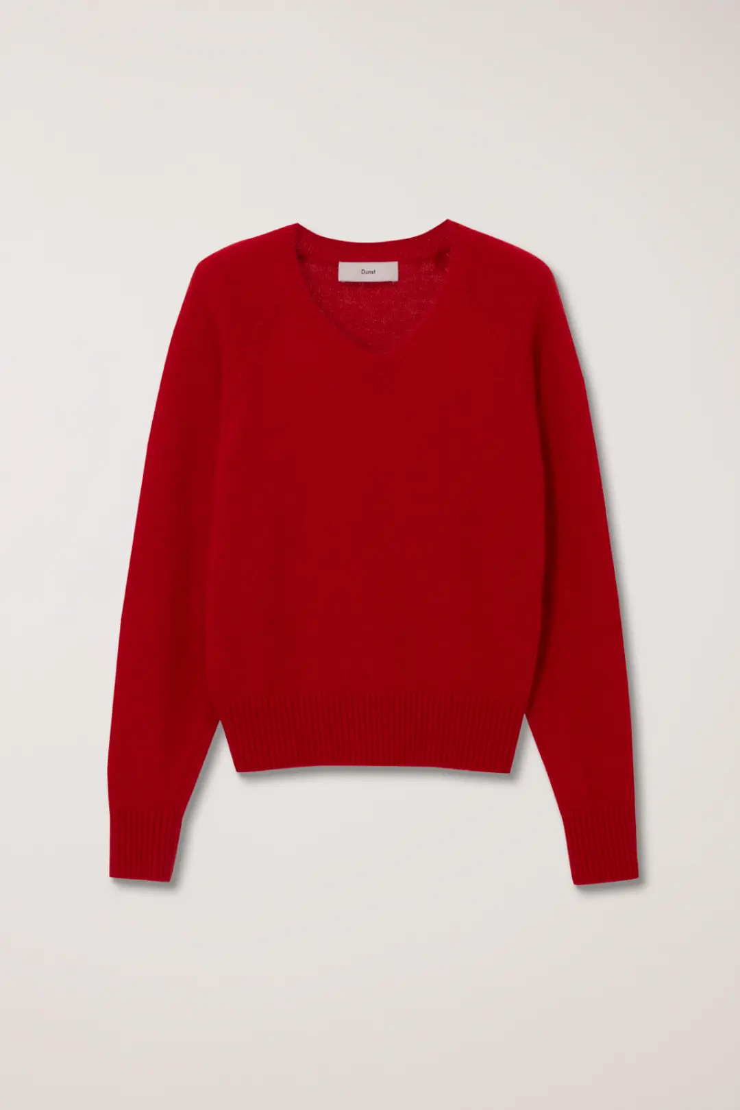 UNISEX ANGORA V-NECK SWEATER RED