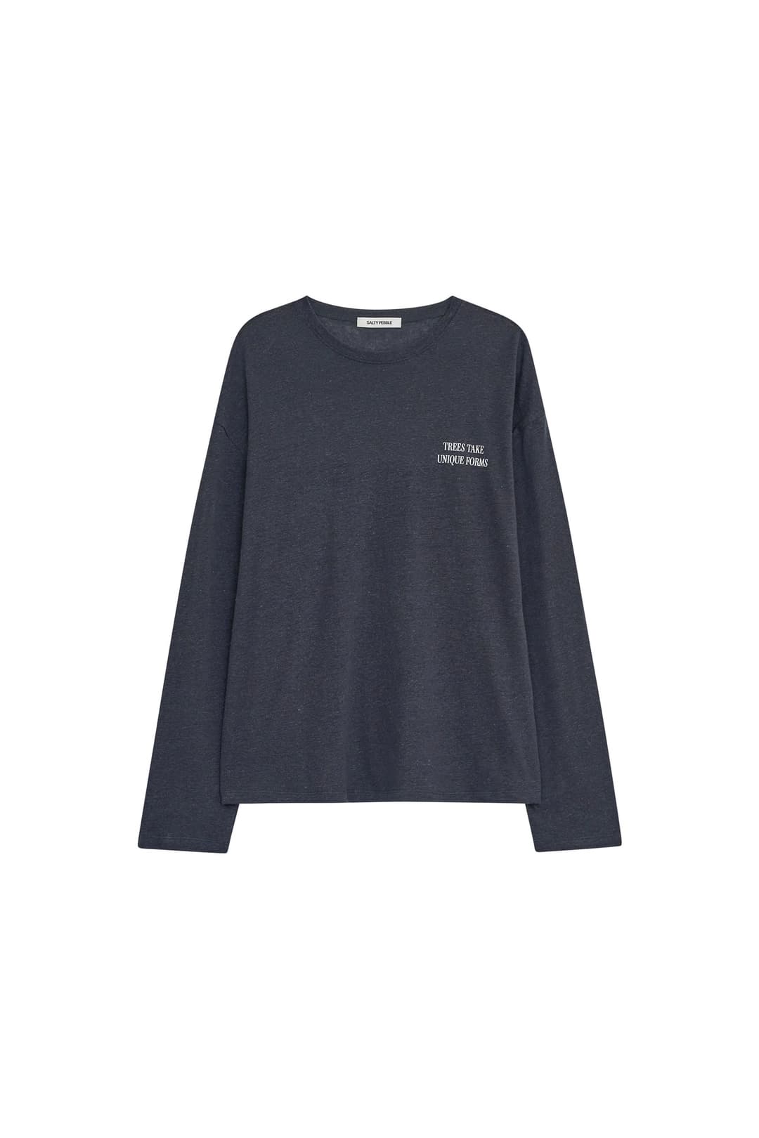 [5th REORDER] LINEN LOOSE LONG SLEEVE TOP [NAVY]