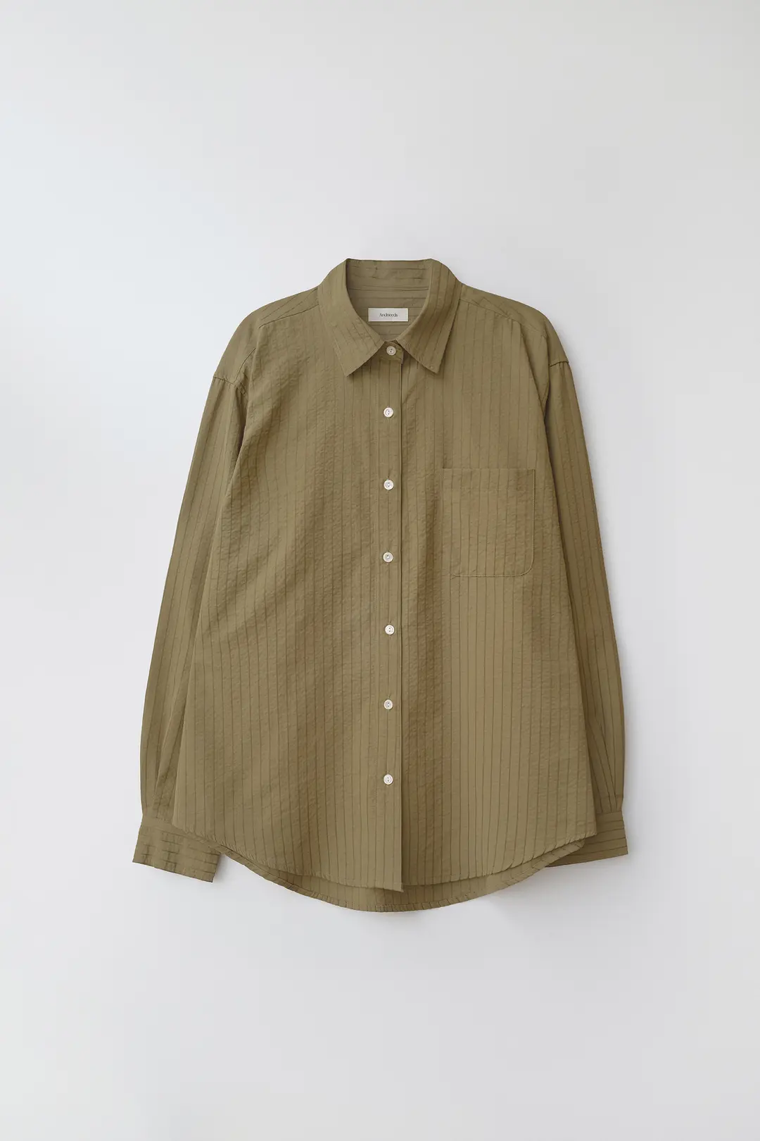 Post seersucker shirt (olive)