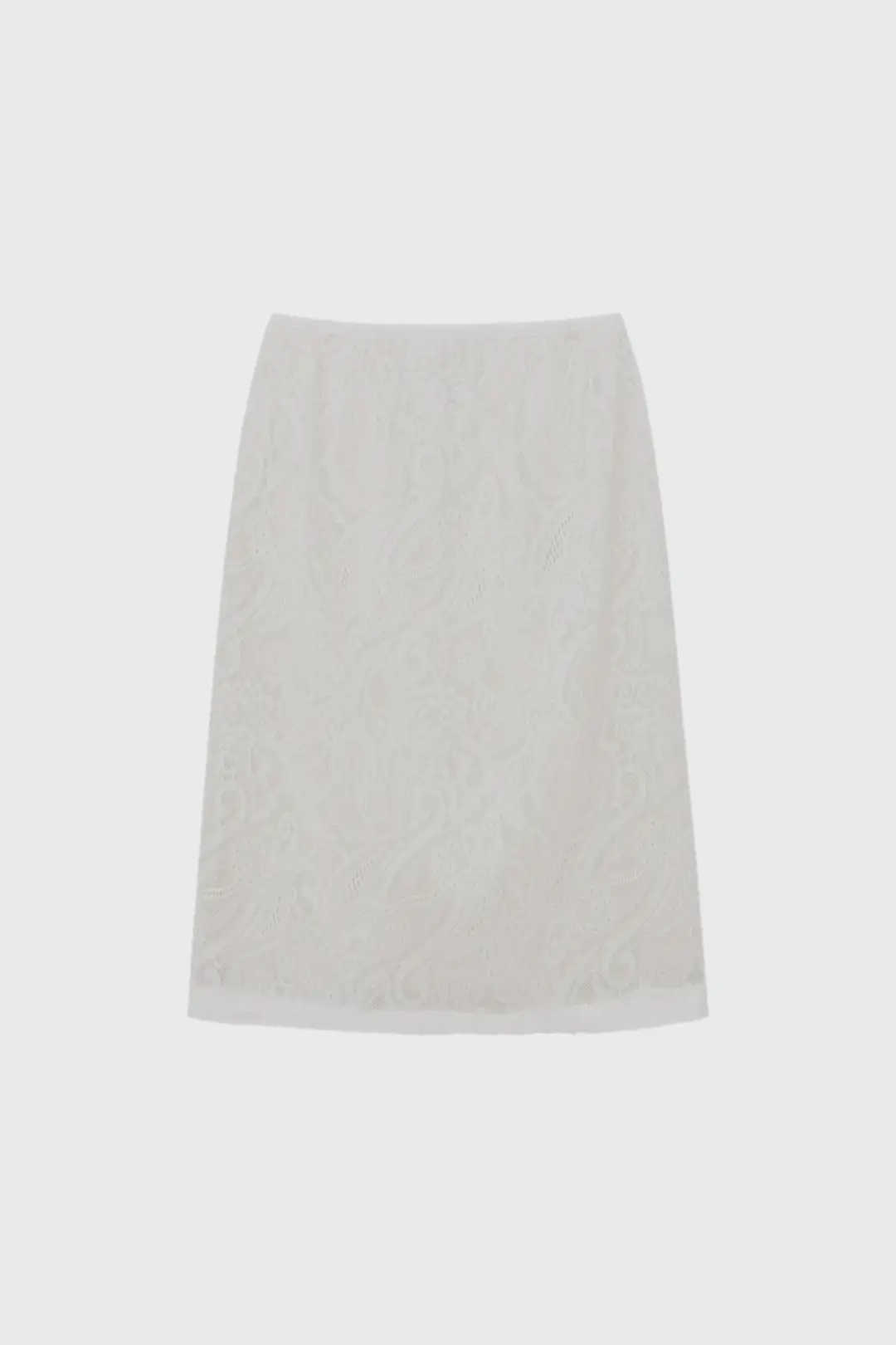 Lace band skirt (white / black)