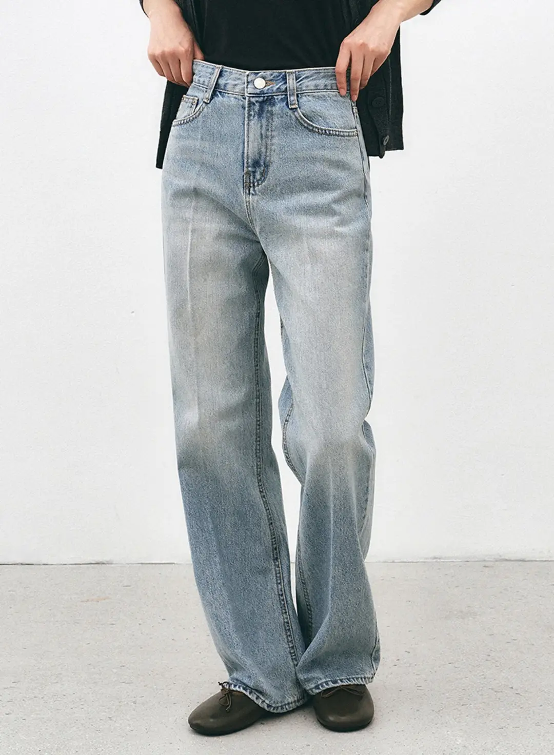 LW230 레직기 워시드 부츠컷 데님 팬츠