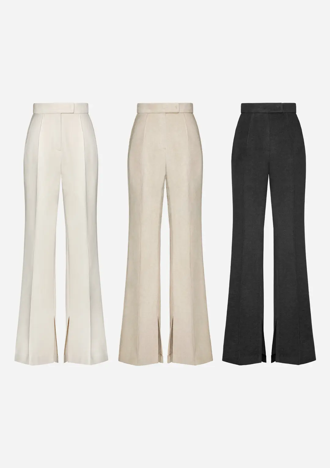 2025 Juliet pintuck slit slacks (Herringbone.ver)
