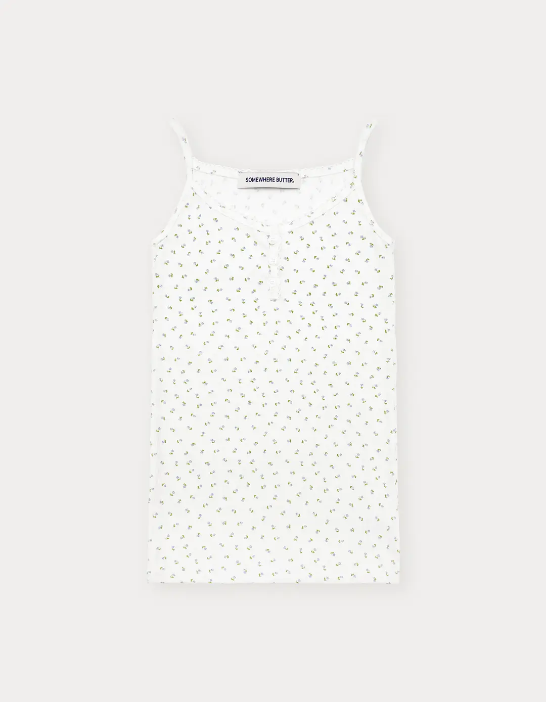 4.3 출고 Lace Button Sleeveless - Flower