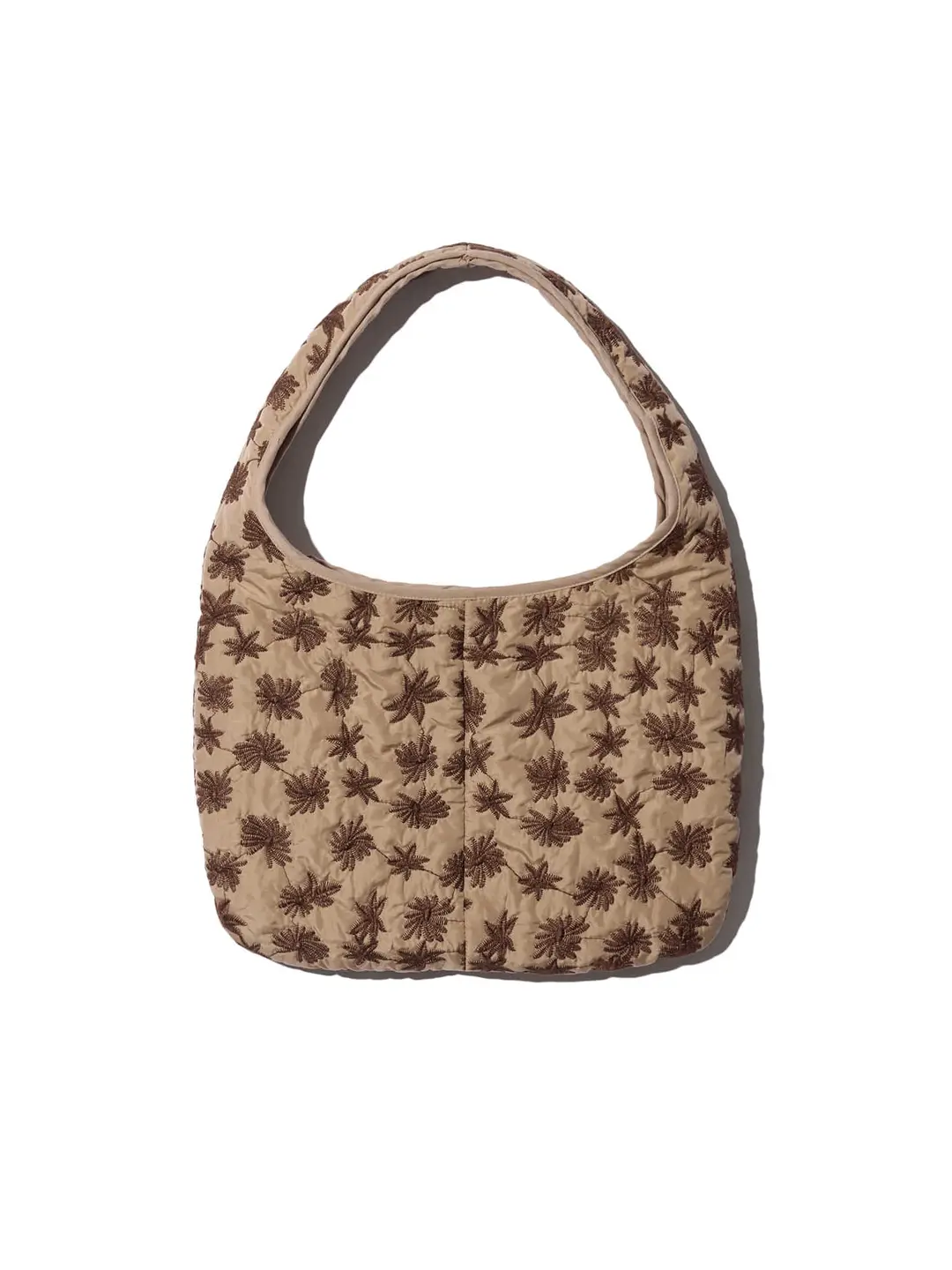 Broderie Padded Day Bag - Brown