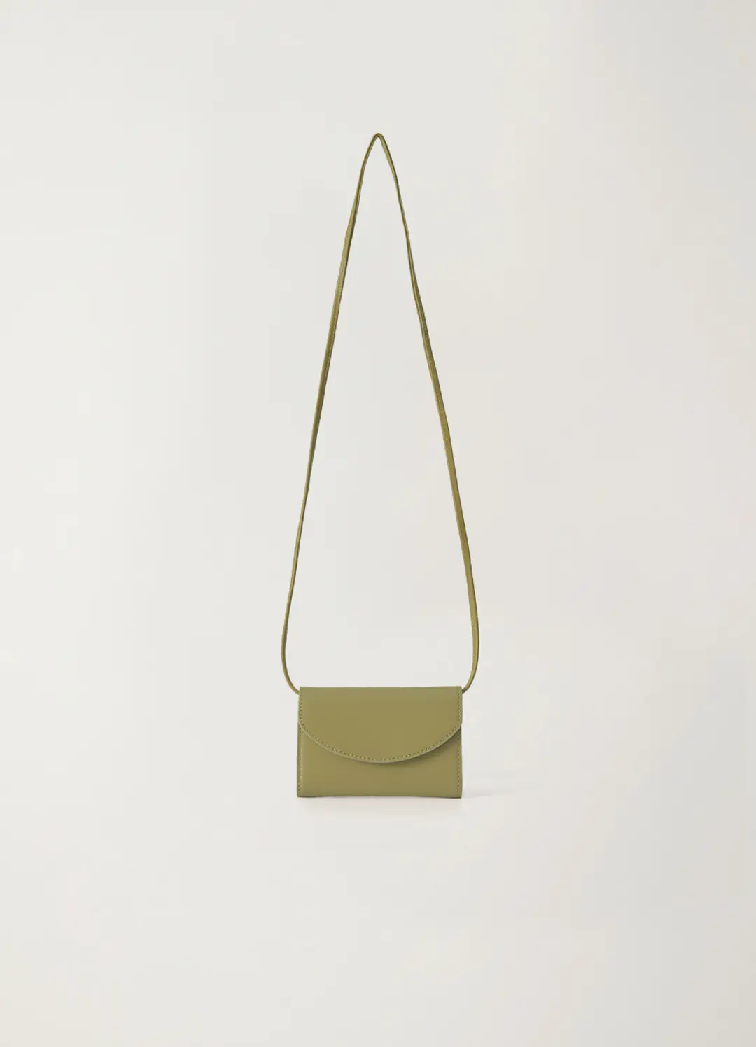 Leather card holder (Olive)