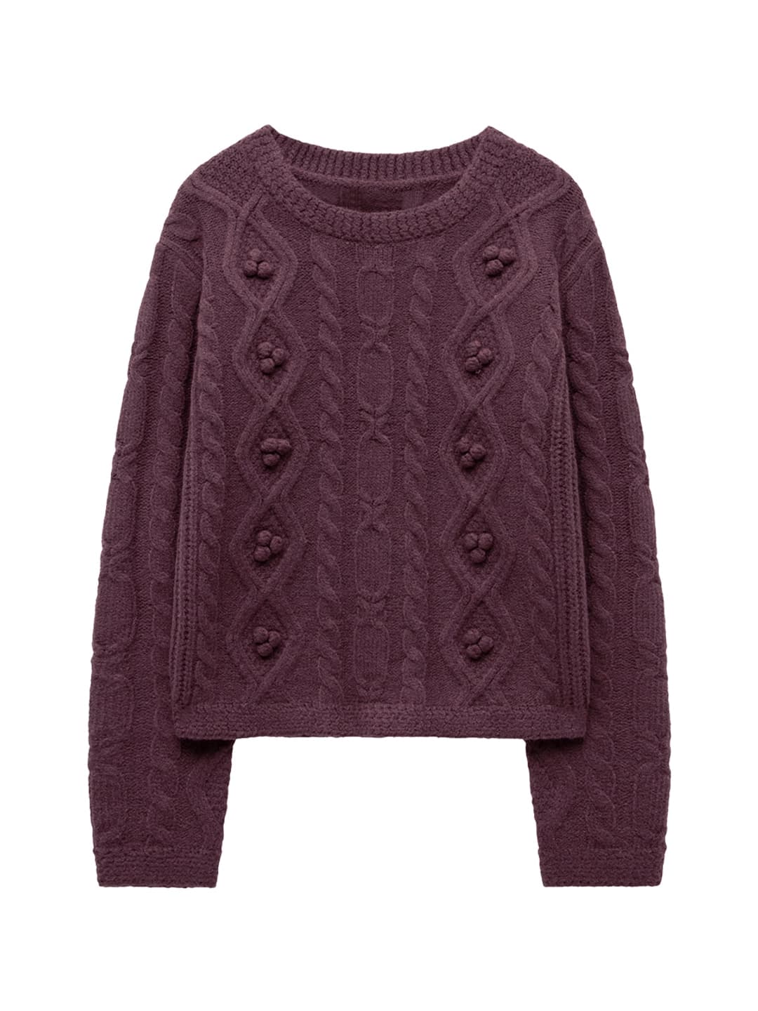 ARGYLE POMPOM KNIT (PURPLE)