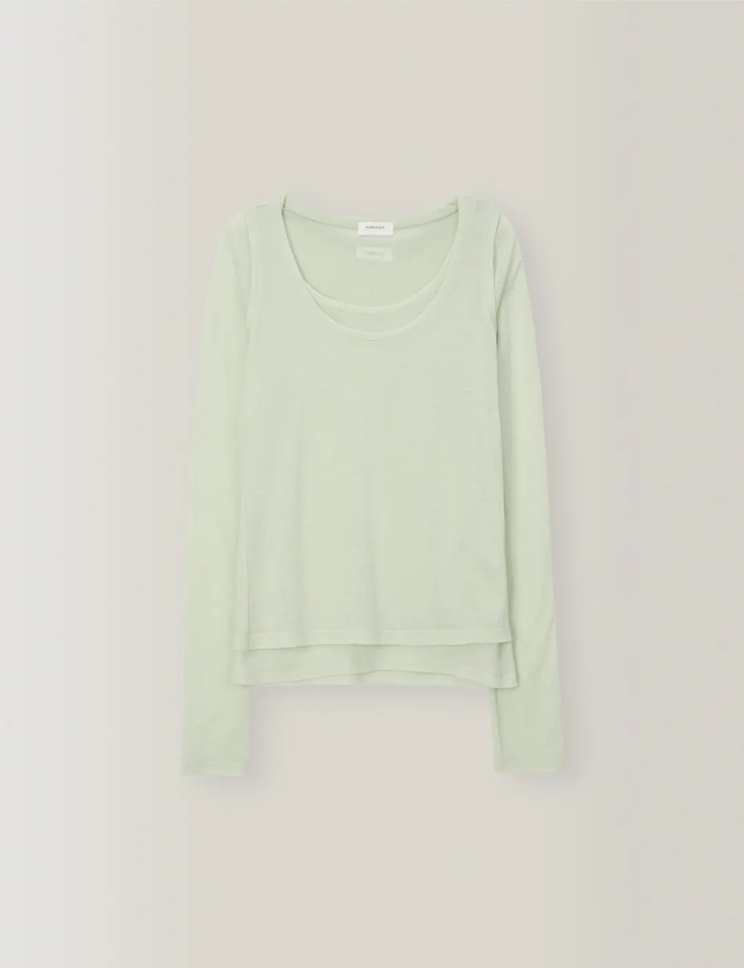 Sheer Layered Jersey Set (Mint)